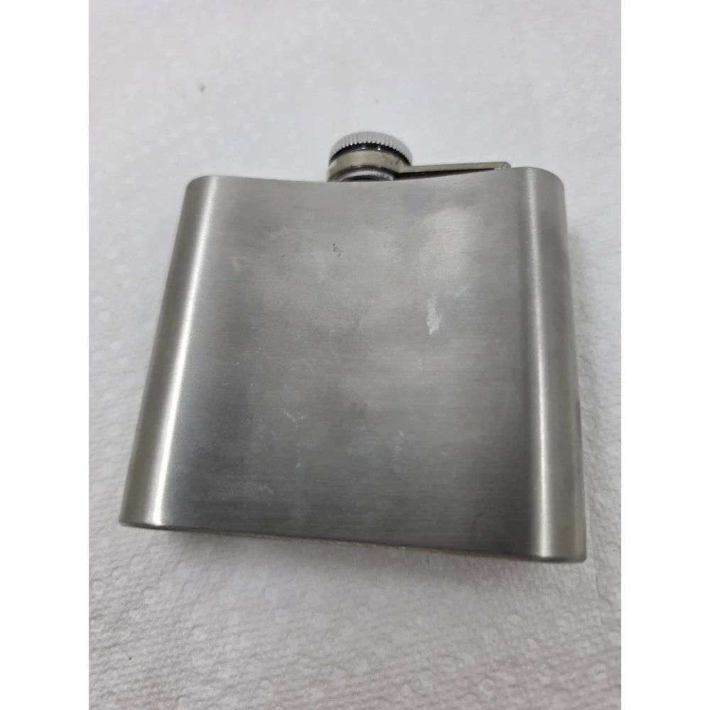 Sobieski Vodka Stainless Steel Hip Flask 5oz‎ Embossed Logo Silver Barware